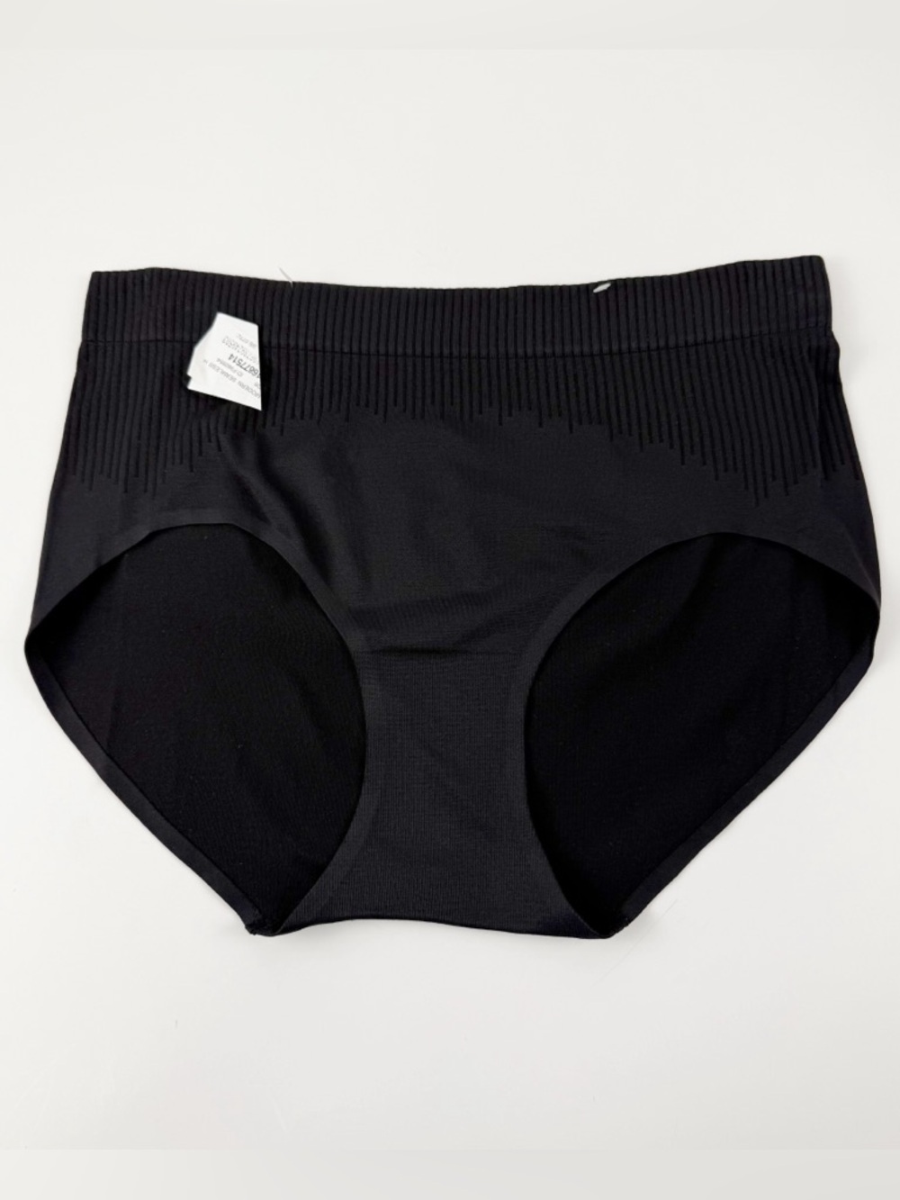 Bali Modern Seamless Panties Underwear Womens XL Black Ribbed NWT